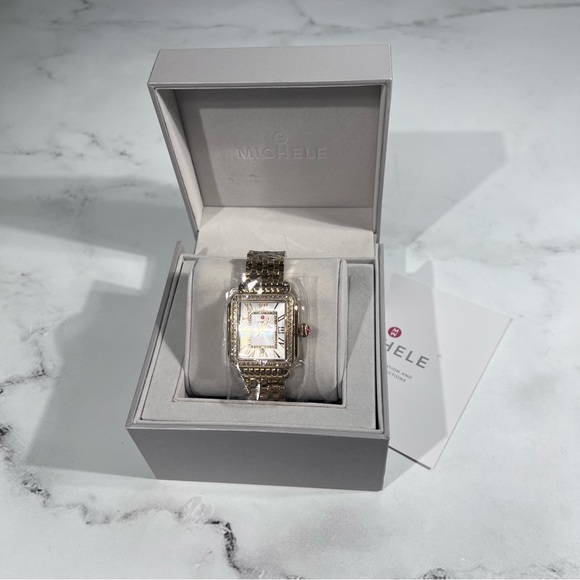 Michele Deco Madison 18K Gold Diamond Watch
